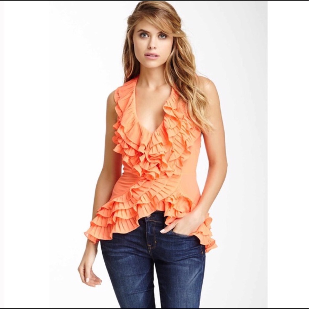 NWOT Sugarlips Bright Coral Top